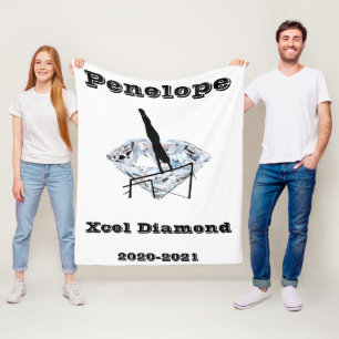 Xcel Diamond Girls Gymnastik Personalisiert Blanke Fleecedecke