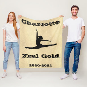 Xcel Gold Gymnastik Girls Fleece Blanket