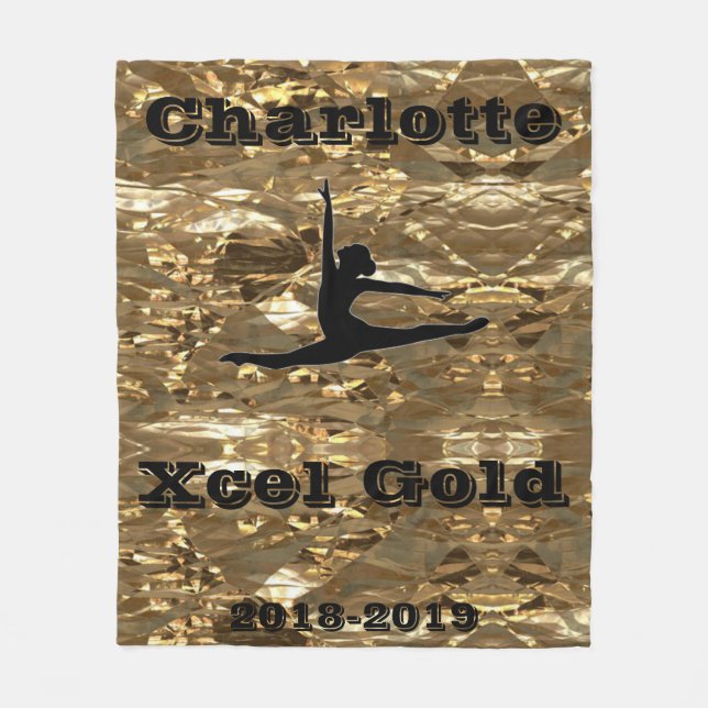 Xcel Gold Gymnastik Personalisiert Fleece Blanket (Vorderseite)
