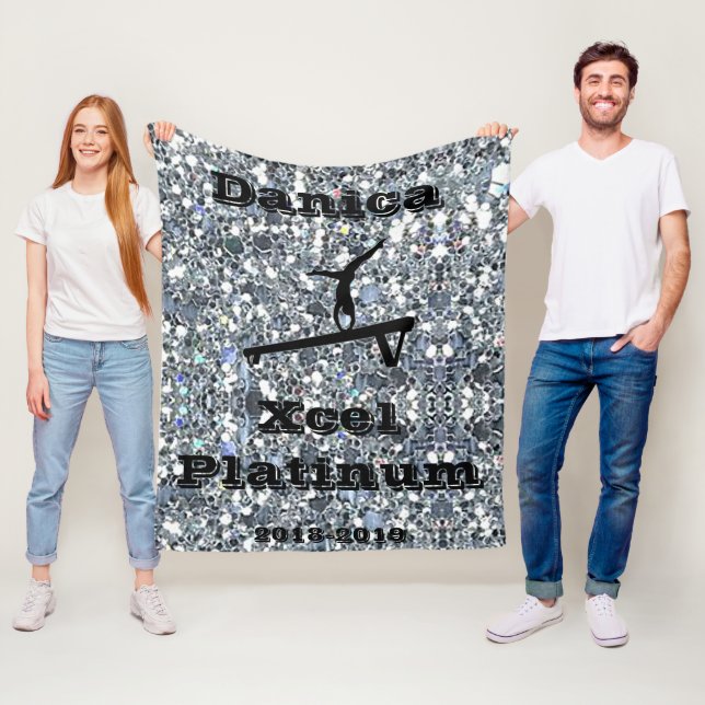 Xcel Platinum Gymnastik Custom Fleece Blanket (Beispiel)