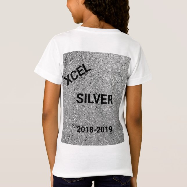 Xcel Silver Girls Gymnastik Custom T - Shirt (Rückseite)