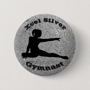 Xcel Silver Gymnast - Girls Gymnastik Button