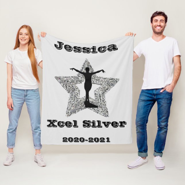 Xcel Silver Turnen Star Fleece Decke (Beispiel)