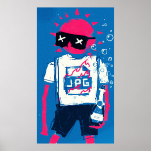 XCOPY Summer JPG WAGMI Farbenfrohe Kunst Mehrere G Poster