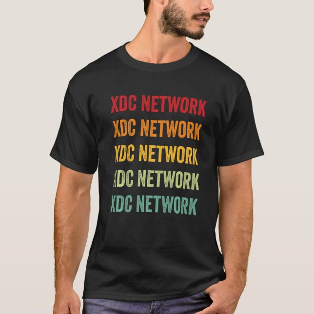 Xdc Network Crypto Rainbow Text T-Shirt (Vorderseite)