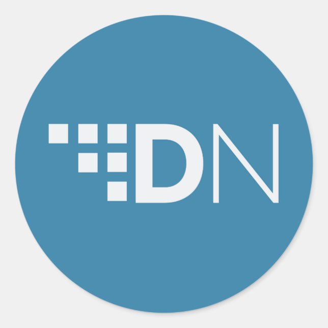 XDN DigitalNote-Logo Runder Aufkleber (Vorderseite)