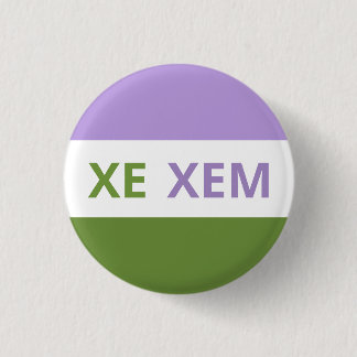 Xe/Xem Pronomina Genderqueer Flaggen-Abzeichen Button