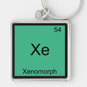 Xe - Xenomorph Lustiges Chemie-Element-Symbol-T-Sh Schlüsselanhänger