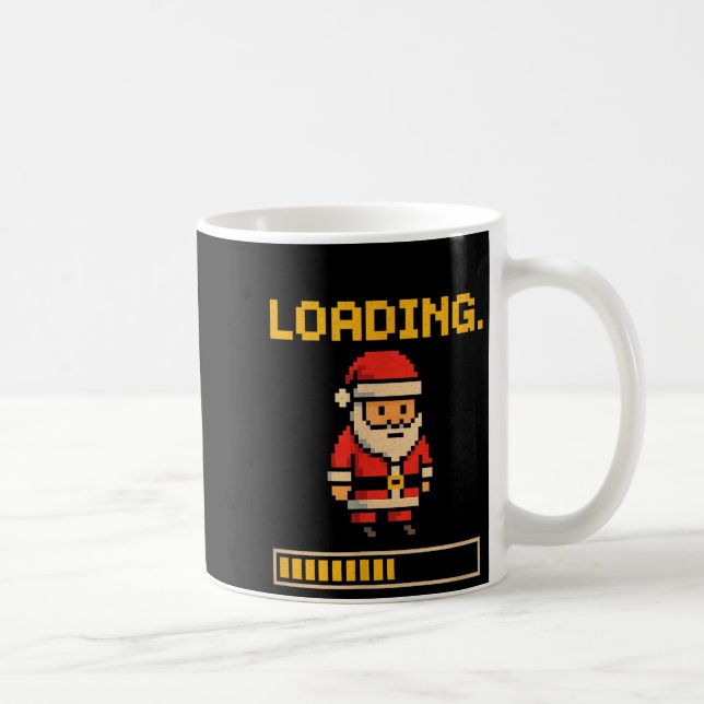 Xel Santa Loading Retro Christmas Gamer Shirt  Kaffeetasse (Rechts)