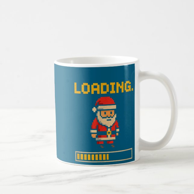 Xel Santa Loading Retro Christmas Gamer Shirt  Kaffeetasse (Rechts)