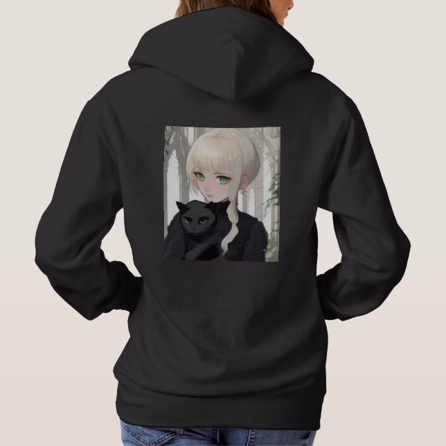 Xen Black Cat Hoodie (Rückseite)