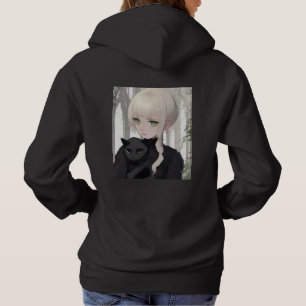 Xen Black Cat Kapuzenpullover Hoodie