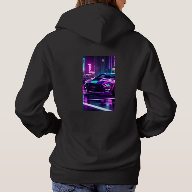 XEN Neon Streets Mustang Hoodie (Rückseite)