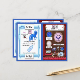 Xena - Xenon Horn Unicorn Game Card Postkarte