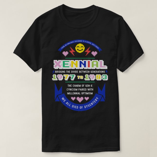 Xennial Color Option T-Shirt (Design vorne)
