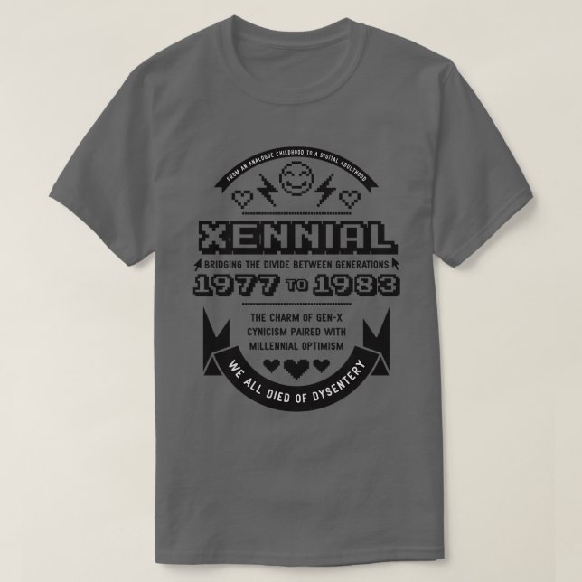 Xennial T-Shirt (Design vorne)