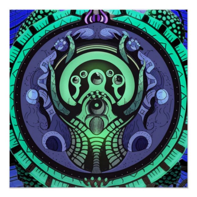 Xenomul Gateway Surreal Glossy Poster (Vorderseite)