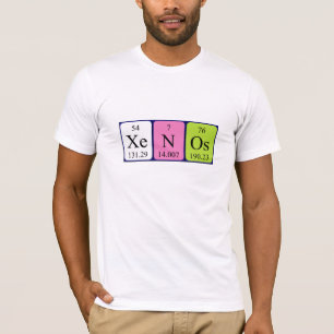 Xenos Namen-Shirt periodischer Tabelle T-Shirt