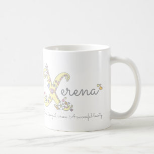 Xerena-Name bedeutet dekorative X-Monogramm-Tasse Kaffeetasse