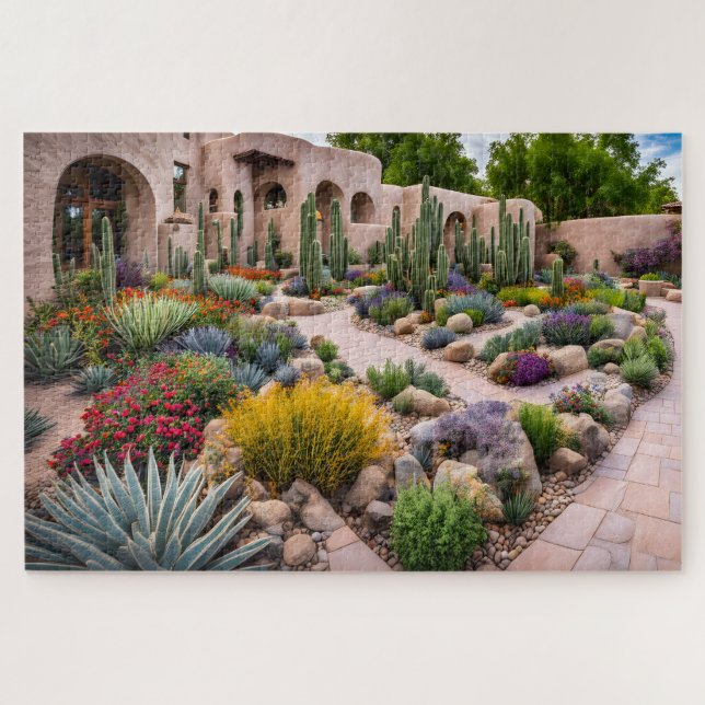 Xeriscapierter Innenhof Puzzle (Horizontal)