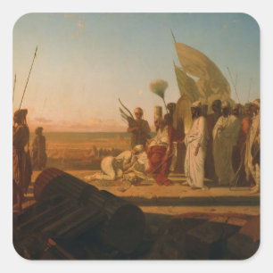 Xerxes an der Hellespont Quadratischer Aufkleber