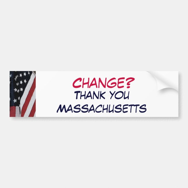 XG-, Änderung? , Danke Massachusetts Autoaufkleber (Vorne)