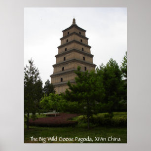 Xi'an Big Wild Goose Pagoda Poster