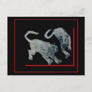 Xian China 2002 Ghost Tigers Red Boarder The MUSEU Postkarte
