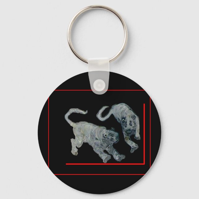 Xian China 2002 Ghost Tigers Red Boarder The MUSEU Schlüsselanhänger (Vorderseite)