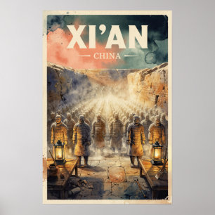 Xi'an China Vintage Reise Poster