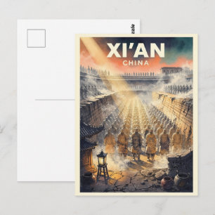 Xi'an China Vintage Reise Postkarte