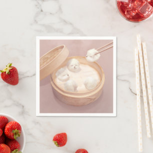 Xiao Long Bao Niedlich Illustration Serviette