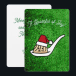 Xiaolongbao Chinese Soup Dumpling Dim Sum Santa Feiertagskarte<br><div class="desc">I love soup dumplings Xiaolongbao! Here is a soup dumpling wearing a Santa hat full of Christmas holiday cheer. Great Dim Sum food originating from Shanghai China. Their Chinese name means "little basket steamed bun". Great Dim Sum breakfast food. Please enjoy Happy Foods Design!</div>