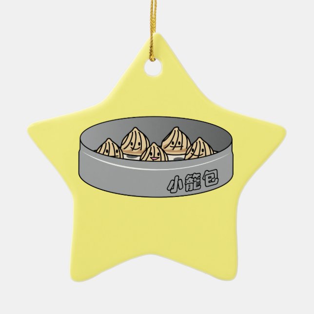 Xiaolongbao chinesisches Suppen-Mehlkloß-Dim Keramikornament (Vorne)