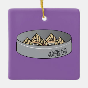 Xiaolongbao chinesisches Suppen-Mehlkloß-Dim Keramikornament