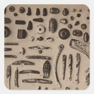 XIII Stein-, Glasverzierungen, so Kalifornien Quadratischer Aufkleber