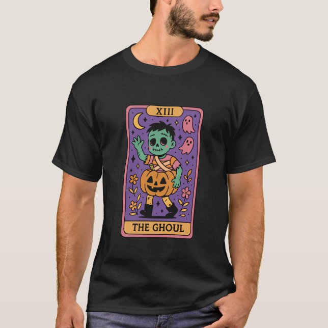 XIII The Ghoul Halloween Tarot Card Fun T-Shirt (Vorderseite)