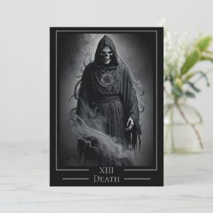 XIII Todes-Tarotkarte Halloween-Party Einladung