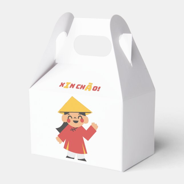 "Xin Chào" Niedliche vietnamesische Geschenkboxen Geschenkschachtel (Vorderseite)