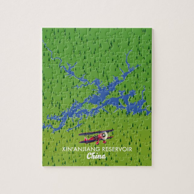 Xin'anjiang China-Karte Puzzle (Vertikal)