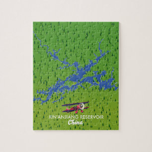 Xin'anjiang-Stausee China Karte Puzzle