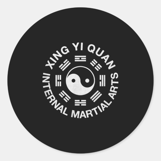 Xingyi Internal Martial Arts  Runder Aufkleber (Vorderseite)