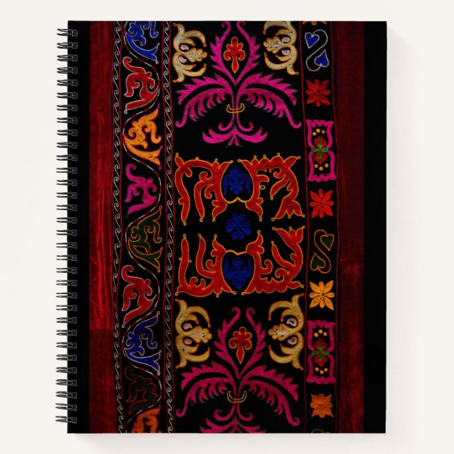 Xinjiang Embroidery Geometric Notizbuch (Vorderseite)