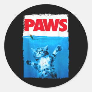 Xiongings Paws Cat and Mouse Top, Niedliche lustig Runder Aufkleber