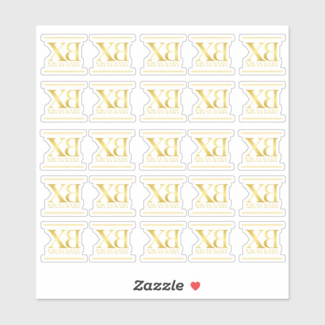 Xiras Baby für Babyschuhe, maßgeschneiderte Vinyl- Aufkleber (Blatt)