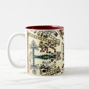 Xiuhtecuhtli Aztec Toter Gott Zweifarbige Tasse