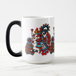 Xiuhtecuhtli - Herr des türkisblauen Feuergottes Verwandlungstasse