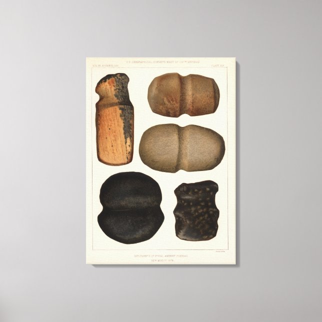 XIX Stone-Werkzeuge, New Mexico Leinwanddruck (Vorderseite)