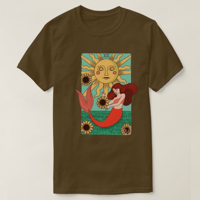 XIX Sun Tarot Card Mermaid T-Shirt (Design vorne)