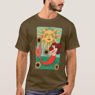 XIX Sun Tarot Card Mermaid T-Shirt